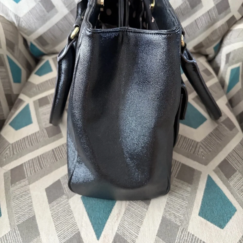 Anne Klein‎ Black Satchel with Gold Accents